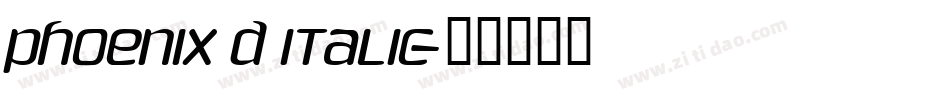 Phoenix D Italic字体转换